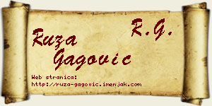 Ruža Gagović vizit kartica